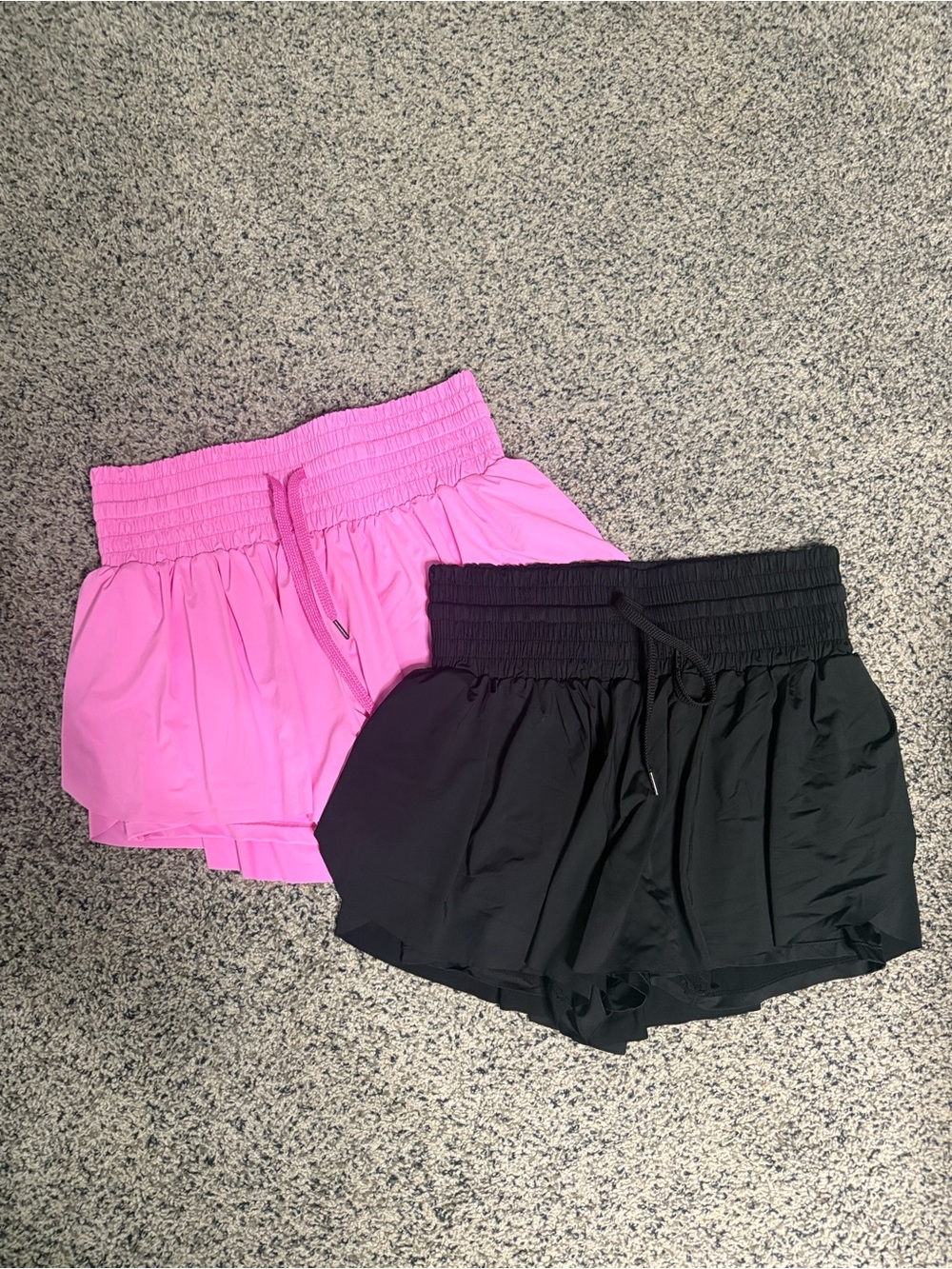 Women's Pink & Black Athletic Shorts Bundle